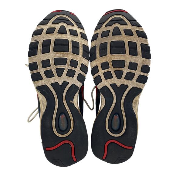 Nike Air Max 97 Midnight Navy Blue White Leather 921826-403 Size 10.5 Men - Picture 7 of 8